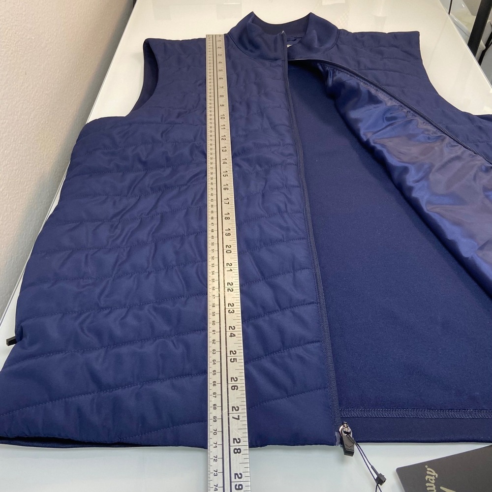 Callaway Mens Large Navy Blue Quilted Puffer Golf Vest New Sun Protection - Picture 4 of 7